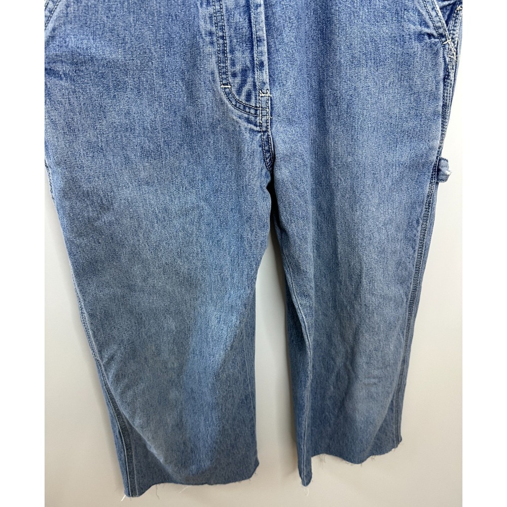 Calvin Klein Vintage 90s Style Carpenter Overalls Blue Denim Bib Small Oversized - Picture 6 of 13